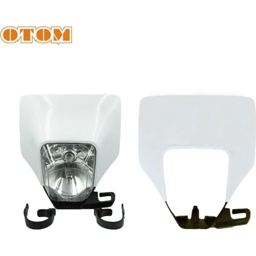 OTOM Motocross Headlight Plastic Lampshades Headlamp Cover With Anti-vibration Rubber Strips For FC TC TX FX 250 Motorcycle Bike