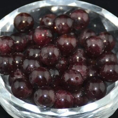 Garnet Loose Beads Natural Gemstone Smooth Round for Jewelry Making
