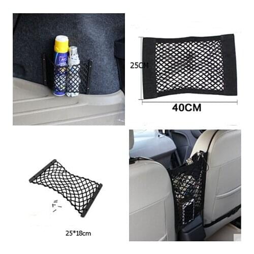 Car-Styling Trunk Seat Storage Net Pocket Bag For Mitsubishi ASX Outlander Lancer Colt Evolution Pajero Eclipse Grandis FORTIS