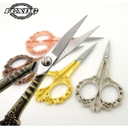 Super Sharp Stainless Steel Antique Scissors for Needlework High Quality Durable Zig Zag Fabric Scissors Vintage Paper Scissors