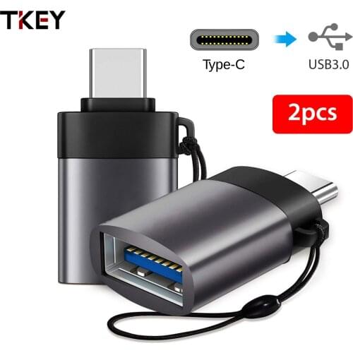 USB Type-C to USB 3.0 OTG Converter Adapter 2pcs Data Transfer Fast Connect Hard Disk Mouse Keyboard USB Cable U Disk Printer
