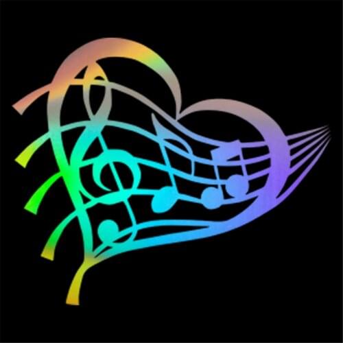 Hot Styling Funny Heart Musical Note Vinyl Car Window Door Bumper Wall Laptop Sticker Decal