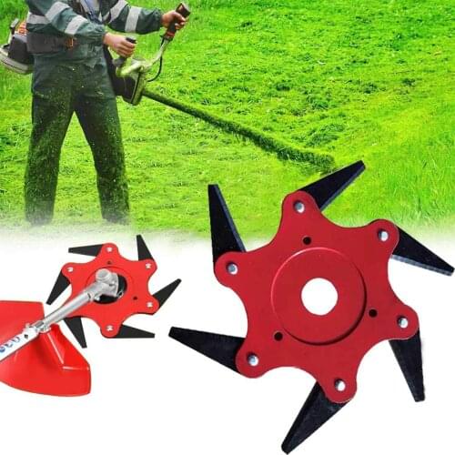 1pcs agricultural lawn mower, lawn mower, carbide six-leaf cutter, lawn mower