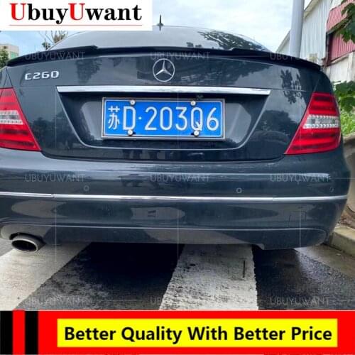 EPFBSQP ABS Material Car Rear Wing Spoiler For W204 Mercedes Benz C180 C200 C260 V-Style Spoiler 2009 2010 2011 2012 2013 2014