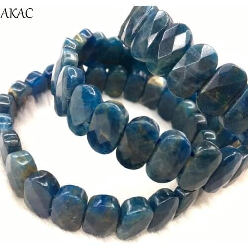 Free shipping natural blue apatite bangle blue apatite faceted bangle bracelet