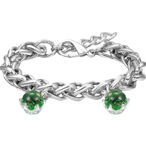 Barroco Dazzling Big Zircon Bracelet for Women Thick Cuban Weaving Chain Thanks Giving GIft Hot Selling WB1238