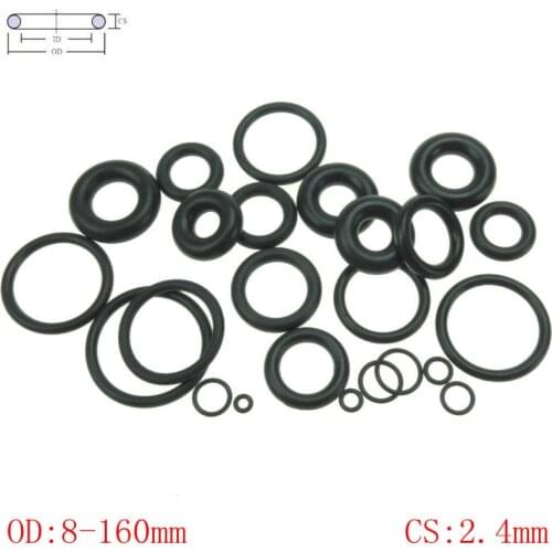 CS 2.4mm OD8-160mm NBR Rubber O Ring O-Ring Oil Sealing Gasket Automobile Sealing