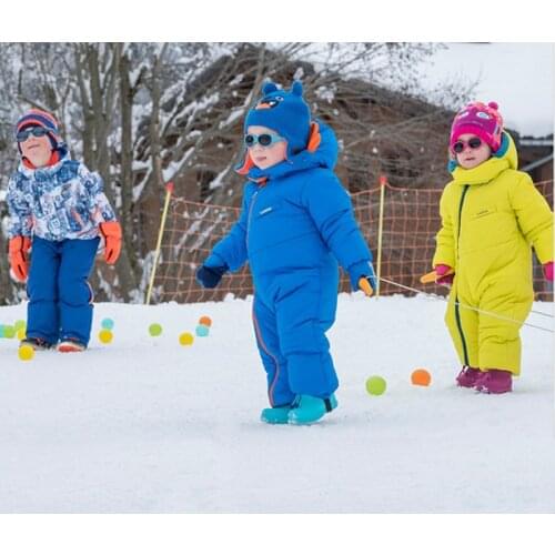 Childrens Ski Suit Siamese Waterproof Thermal Breathable Infants Cotton