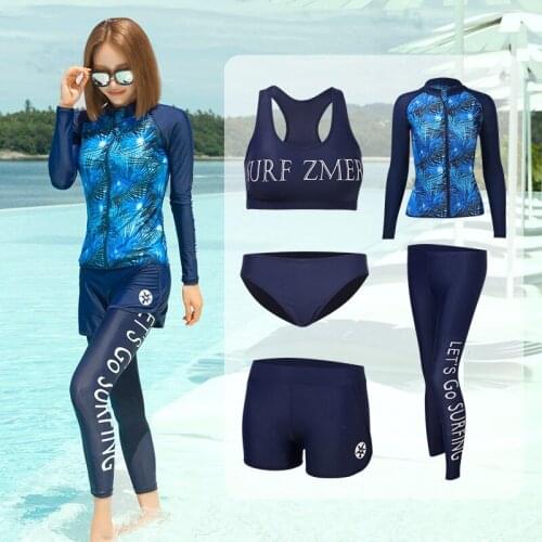 Women Dive Skin Suit Diving Suit Swim Zip Shirt Rash Guard UV Sun Protection Full Body Swimming Diving Painting Summer