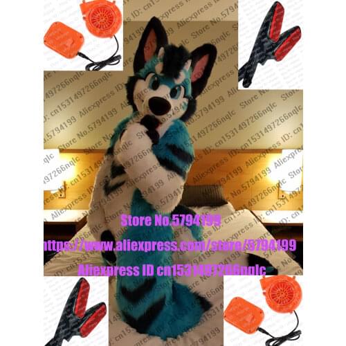 BLACK BLUE HUSKY Dog Wolf Furry Fursuit Suit Costume Cosplay Animal Party Fancy Dress Carnival Birthday Gift