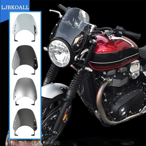 Motorcycle Windscreen with Bracket Windshield Deflector Protector For Triumph Bonneville Scrambler 1200 XE XC BE 2019-2021 2020