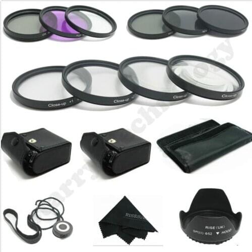 58MM Macro Close Up Set + UV CPL FLD/ ND 2 4 8 Filter Kit for Canon 18-55mm Lens