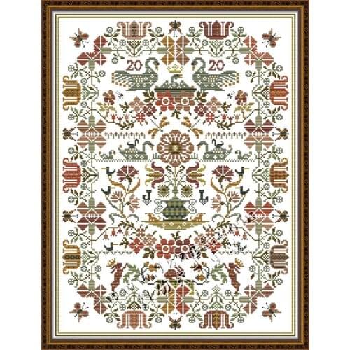 Everlasting Love Totem Chinese Cross Stitch Kits Ecological Cotton Stamped Printed 14 11CT DIY Gift Wedding Decoration For Home