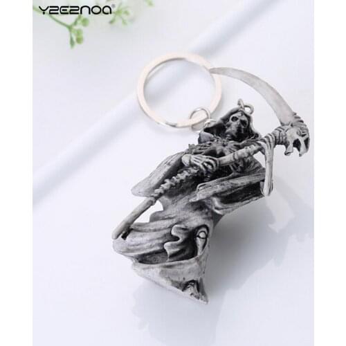 New Rubber Devil Death Monster Skull Keychain Car Key Chain Accessories