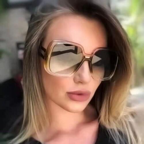 Vintage Shades For Women Square Gradient Sun Glasses Ladies UV400 Spectacles Summer Style Retro Sunglasses Lentes De Sol Mujer