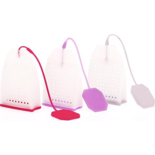 Food-grade Silicone Tea Bags Colorful Style Loose Tea Strainers Herbal Infusers Filters Scented Kitchen Tools Random Color 2021