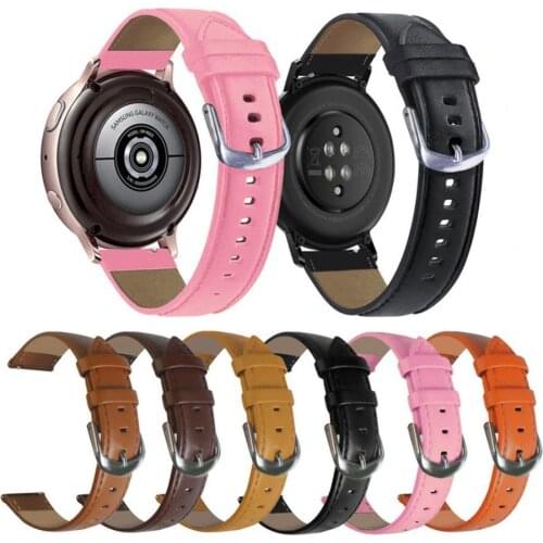 20mm watch strap For Huawei watch gt 2/2e strap samsung Galaxy watch 3 40/44mm leather correa Amazfit PACE GTR /Gear S3
