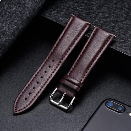 Business Style Soft Leather Watchbands Surface Calfskin Men Women Replacement Straps 18mm 20mm 22mm 24mm Casual Watch Band