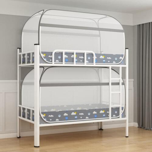 Student Mosquito Net Dormitory 1.0M0.9m Bunk Bed Single Bed New Mosquito Net Folding Child Home Mosquito Net Single Door Bed Net
