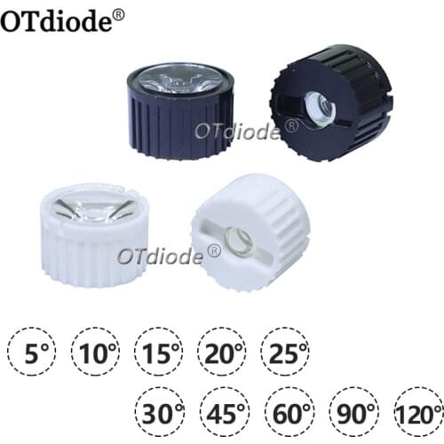 10Pcs High Power 1W 3W 5W LED Lens 5/10/15/25/30/45/60/90/120 Degree Reflector Collimator 20MM PMMA Lenses For 1 3 5 W LED