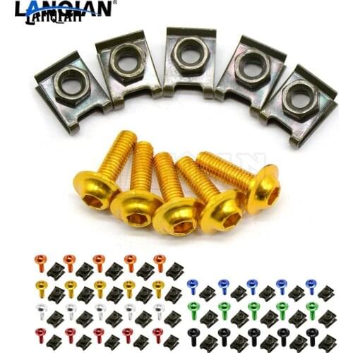 5pieces 6mm motorbike body fairing screws For yamaha virago 535 ybr125 fjr 1300 xvs 1100 ttr250 vmax t-max 500 t-max 530 Tmax