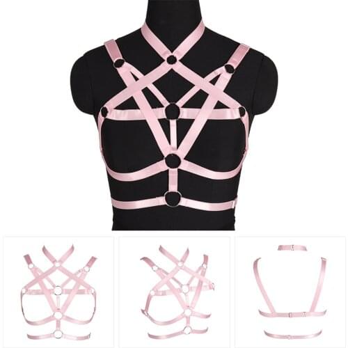 Sword Belt Elastic Bandage Punk Goth Accessories Harness For Women Waist Hollow Bra Suspender Pole Dance Rave Costume Garters