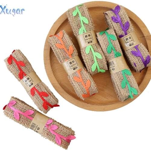 2M/Roll 30MM Jute Burlap Ribbon Colorful Hemp Braided Rope For DIY Wedding Home Textile Decorative Material Costume Craft Ribbon