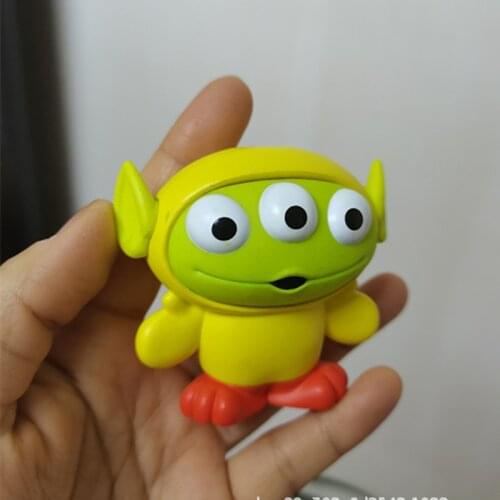 2PCS 8cm Exquisite workmanship Disney Toy Story three eyes turned into yellow duck blind box collection