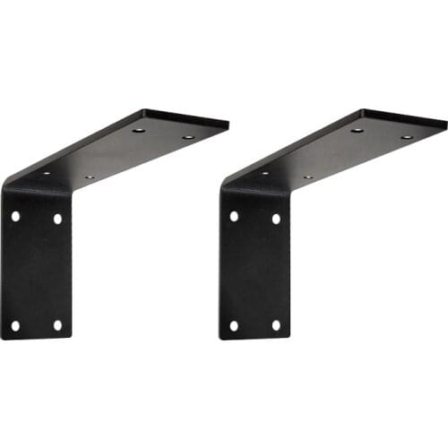 2PCS Household Black Metal Shelf Bracket Heavy Duty Bearing Decorative Wall Mounted Table Support Bracket For DIY Home Decor