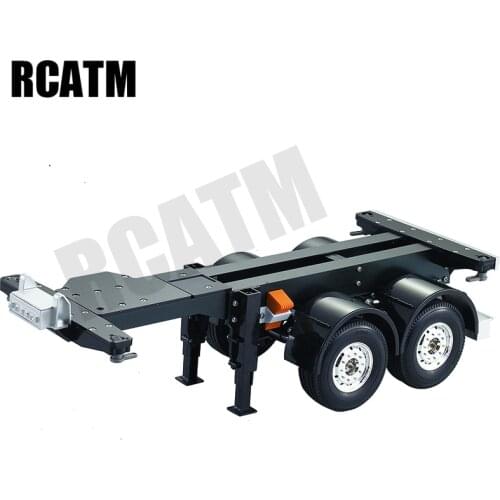 20 Feet Container Trailer Semi-trailer for 1/14 Tamiya RC Truck Trailer Scania Actros Volvo MAN HERCULES LESU