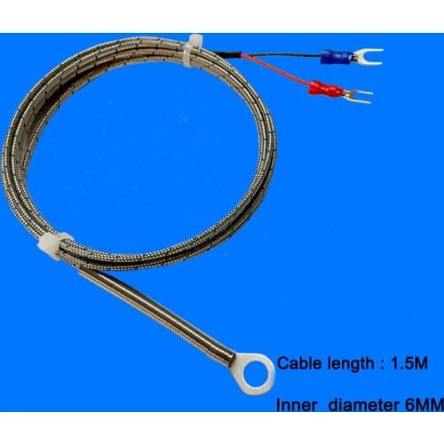 5pc 1.5M k type thermocouple smd probe k type sensor nose probe Inner size 6mm type k thermocouple temperature sensor