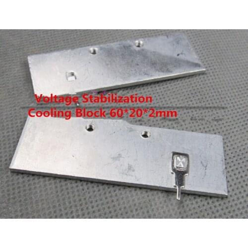Free Ship 5PCS/LOT Voltage Stabilization Cooling Block 60*20*2mm Aluminum heat sink With rivet cooling aluminium plates radiator