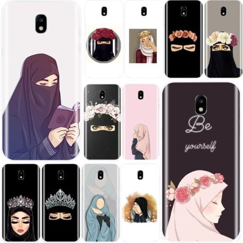 Muslim Islamic Gril Eyes Cover Soft Silicone For Phone Case Samsung Galaxy J3 J4 J5 J6 J8 2018 J3 J5 J7 2017 J5 J7 2016 J3PRO