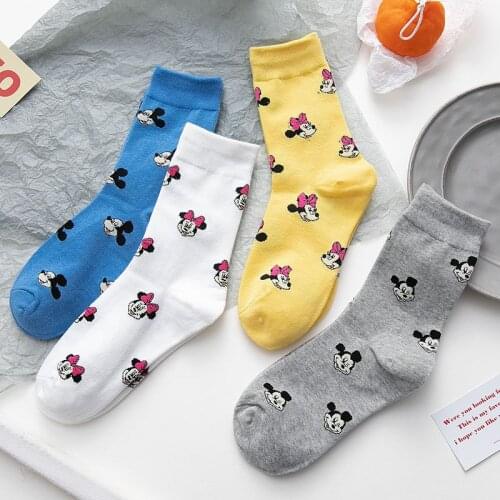 Disney childrens cartoon Minnie Mickey socks fashion cartoon boys and girls sports socks student socks adult men and women sock