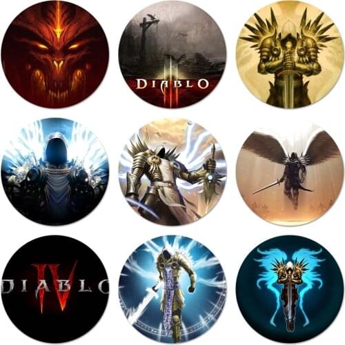 Tyrael Diablo 3 Logo Badge Brooch Pin Accessories For Clothes Backpack Decoration gift 58mm