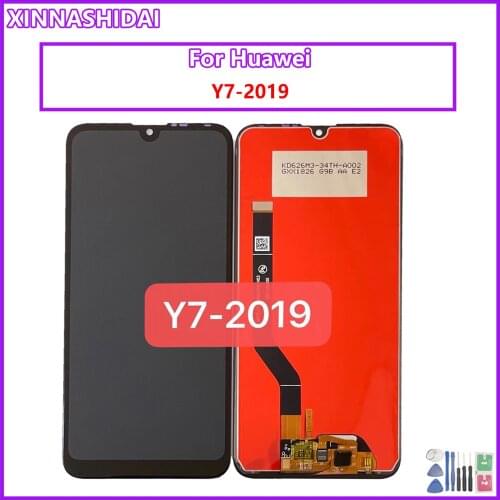 For Huawei Y7 2019 LCD Display Y7 pro 2019 Enjoy 9 Touch Screen Digitizer Y7 prime 2019 With Frame Replacement Assembly Parts