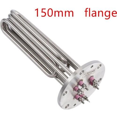 150mm Stainless Flange 12KW/18KW/24KW Heating Element for Electric Boiler,6.0" Circle Head Electric Heat Tube for Clothing Firm
