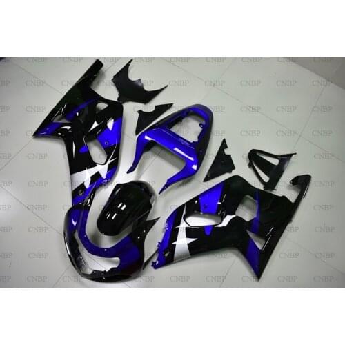 GSXR600 GSXR750 GSXR1000 2000 Fairings GSX R 600 750 1000 2000 - 2003 K12 Black Blue 2000 Body Kits