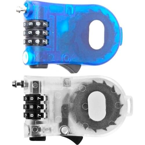 Top Sell Blue Retractable 3-Digit Combination Cable Lock travel Bike Code Luggage padlock Q5H9