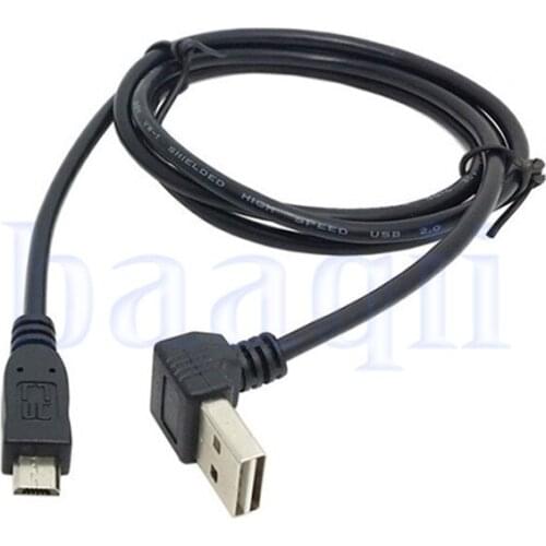 MLLSE Up Or Down Angled USB 2.0 A Type Male To Micro USB Male Extension Data Cable CB301