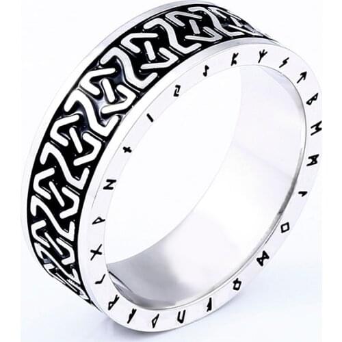 Beier 316L Stainless steel Fashion Style MEN and women fashion Odin Norse Viking Totem Amulet Rune words Rings Jewelry LR-R143