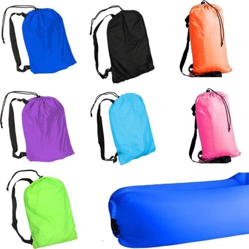 Camping Ultralight Fast Inflatable Sofa Lazy Bag Sleeping Bag 240*70cm outdoor Portable Air Banana Sofa Beach Bed Air Bed