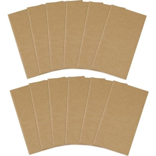 YeahiBaby 12Pcs Kraft Paper Notebook Blank Travel Journal Notebook for Writing Drawing
