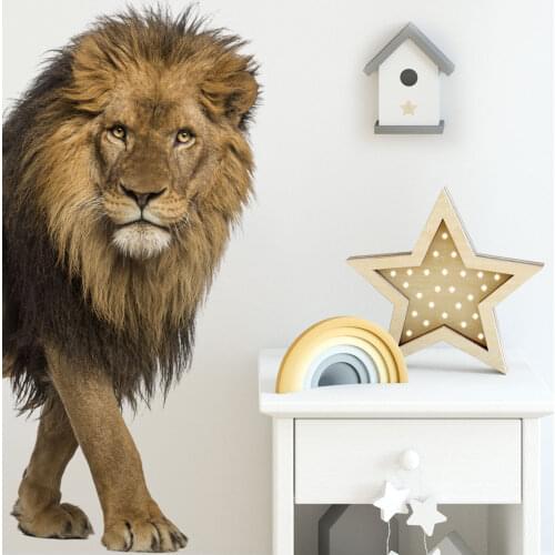 New animal fierce lion decoration wall stickers childrens room bedroom creative wall sticker PVC wall decor room decor