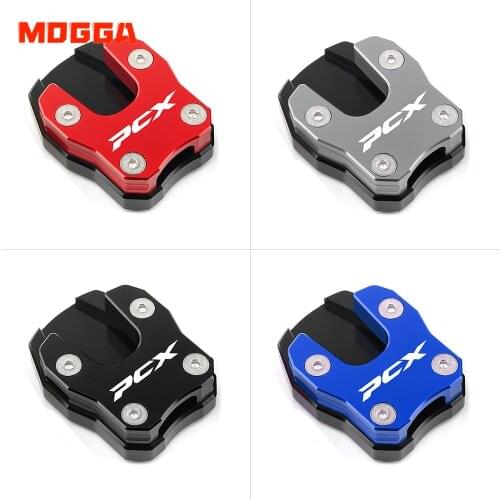 Kickstand Enlarger For HONDA PCX125 PCX150 PCX 125 150 2018 2009 2020 2021 Motorcycle Foot Side Stand Pad Plate Extension Red