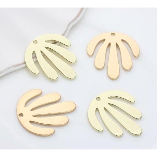 Zinc Alloy Charms Gold Matte Leaves Charms Pendant 10pcs/lot For DIY Fashion Drop Jewelry Earrings Making Accessories