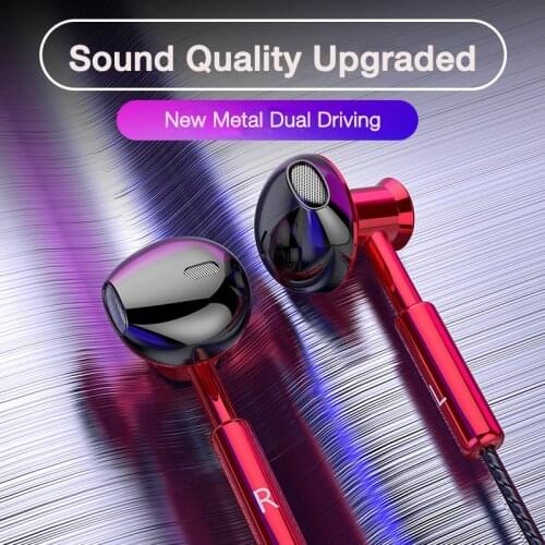 Phone Earphone Wired Headphones In-ear Sport Gaming Headsets 3.5mm Metal Headset Stereo Earphones With Microphone For Xiaomi