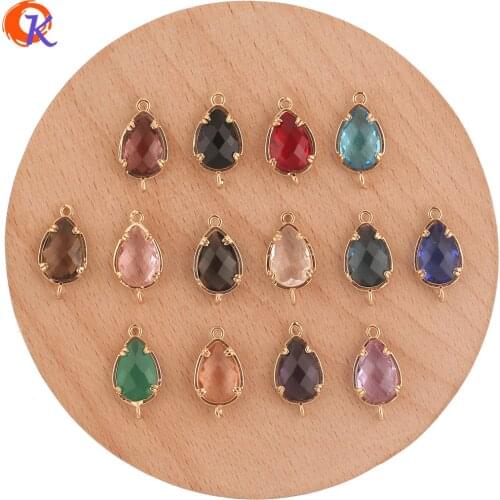 Cordial Design 50Pcs 10*19MM Jewelry Accessories/Hand Made/Drop Shape/DIY Jewelry Making/Crystal Connectors/Earring Findings