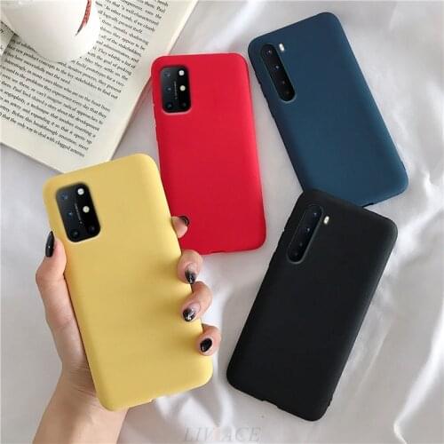 One plus 8T Candy Color Frosted Silicone Phone Case For Oneplus 8T 1+ Nord thin Matte Soft Tpu protective Back Cover Cases