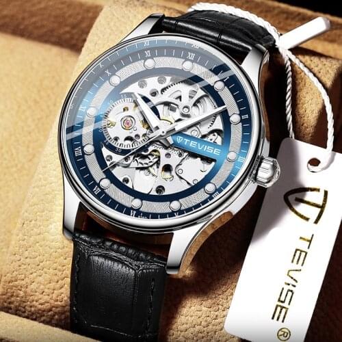 Skeleton Sports Clock Waterproof Relogio Masculino Automatic Mechanical Watch Men TEVISE Luxury Brand Mens Watches 2021